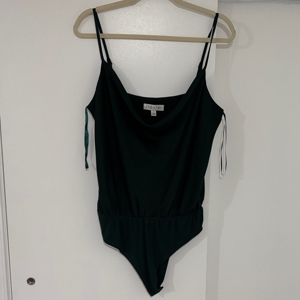 She + Sky Black Bodysuit
